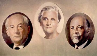 Founders of the NAACP: Moorfield Storey, Mary White Ovington and W.E.B. Du Bois.
