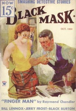 The October 1934 issue of Black Mask featured the first appearance of the detective character whom Raymond Chandler developed into the famous Philip Marlowe.