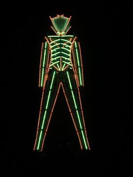 The neon-tubed Man at the 1999 event