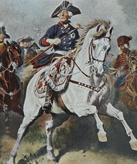 Frederick the Great during the Seven Years' War, painting by Richard Knötel