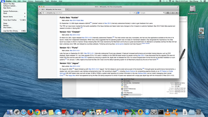 A screenshot of OS X Mavericks