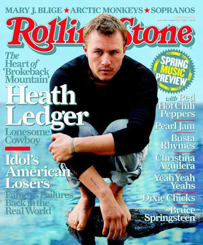 Ledger on the March 2006 cover of Rolling Stone