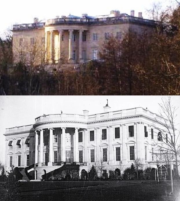 The Château de Rastignac compared to the South Portico of the White House, ca. 1846