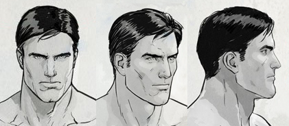 DC Comics concept art of Bruce Wayne
