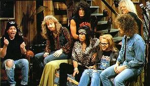 Aerosmith appear in a "Wayne's World" sketch on Saturday Night Live