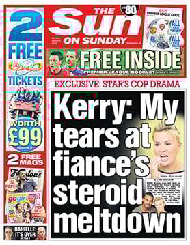 The Sun on Sunday front page