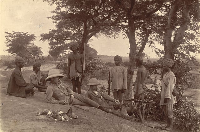 A Shikar party in Mandalay, Burma, soon after the conclusion of the Third Anglo-Burmese War in 1886, when Burma was annexed to British India