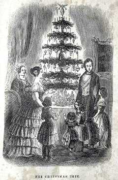 The Queen's Christmas tree at Windsor Castle published in The Illustrated London News