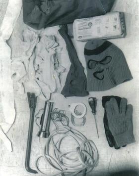Items found in Bundy's Volkswagen, Utah, 1975