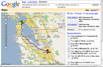 Google Maps Beta in 2005
