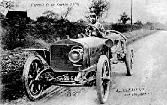 Albert Clément driving a Clément-Bayard at the 1906 French Grand Prix