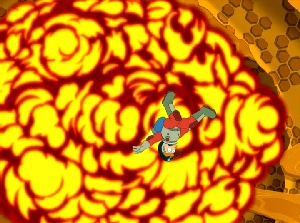 Computer-generated explosion