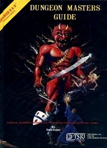 First edition Advanced Dungeons & Dragons Dungeon Masters Guide.