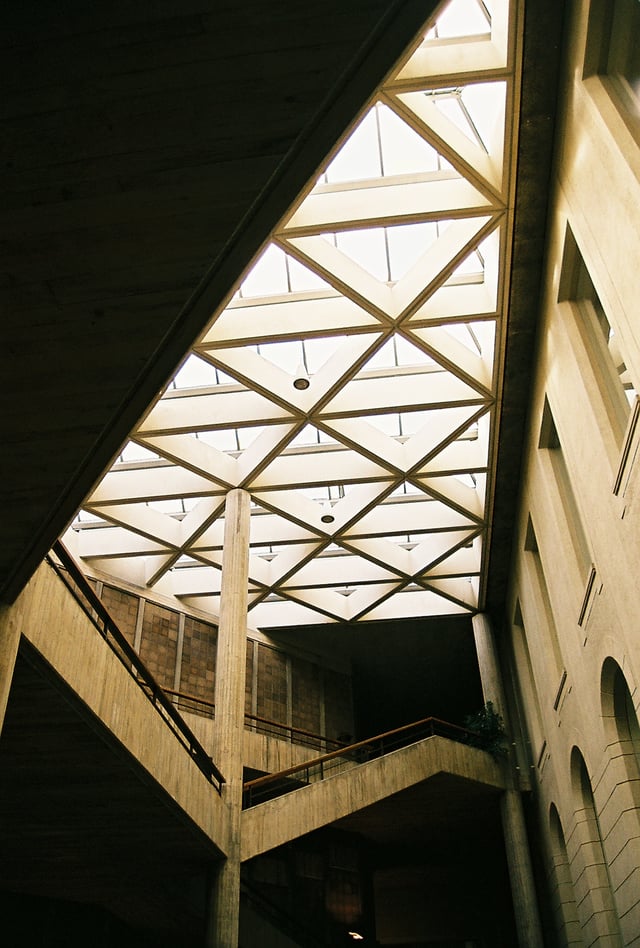 Interior skylights in the main building