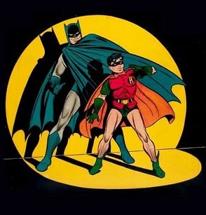 Batman and Robin. Art by Jack Burnley.