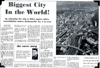 News of Jacksonville's consolidation from The Florida Times-Union