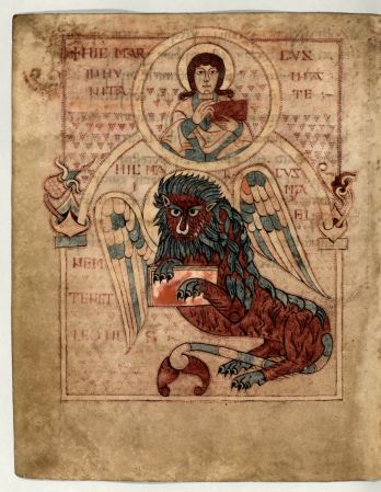 Book of Cerne, evangelist portrait of Saint Mark
