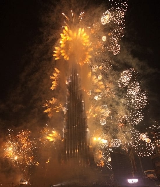 The opening ceremony of Burj Khalifa