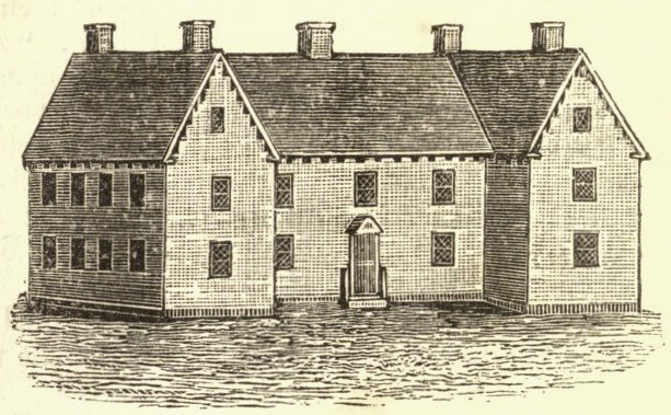 House of New Haven Founder Theophilus Eaton as it stood at Orange and Elm streets in the 17th Century