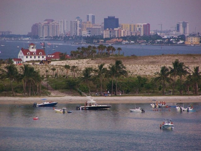 West Palm Beach skyline from the north
