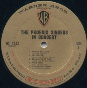 The gold, black and red label design used for Warner Bros. stereo albums from 1958 to 1968 and mono albums from 1964 to 1968.