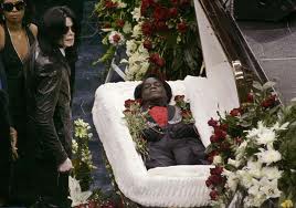 Public funeral in Augusta, Georgia, with Michael Jackson attending
