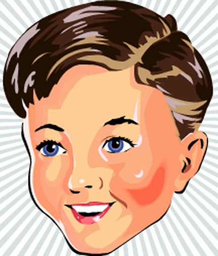 The Tunnock's boy, featured on almost every product