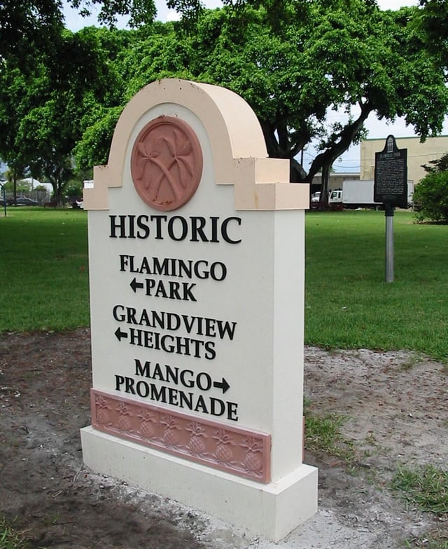 Flamingo Park Historic Marker