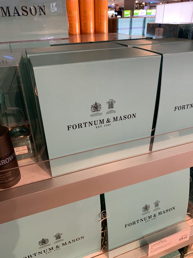 Product on sale at Manchester Airport in 2019
