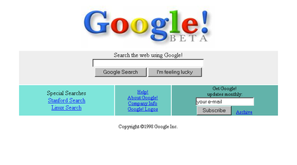 Google's original homepage had a simple design because the company founders had little experience in HTML, the markup language used for designing web pages.