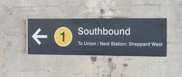 Platform wall sign indicating Union as a terminal station