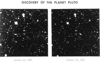 Discovery photographs of Pluto