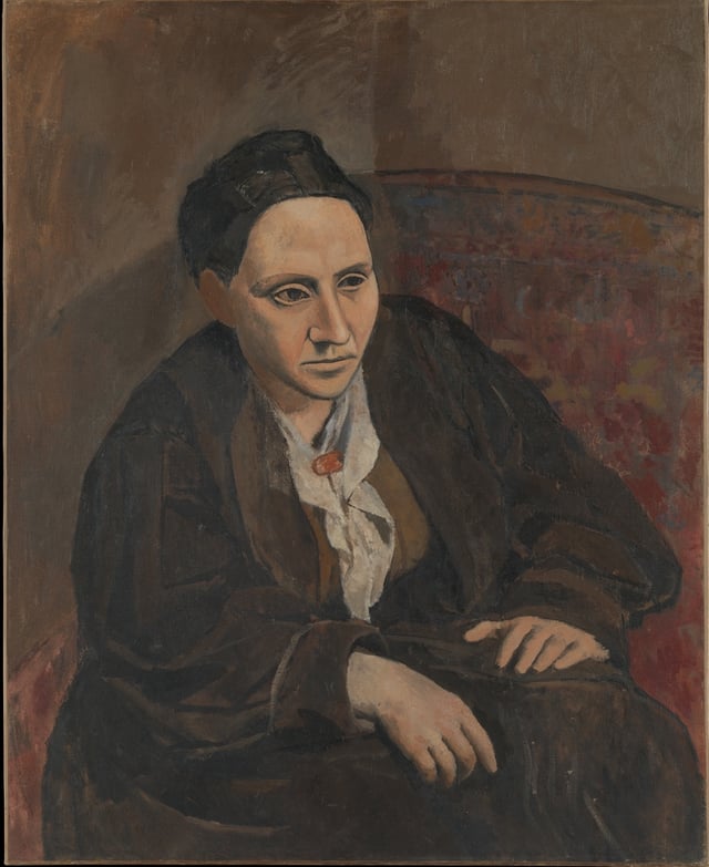 Portrait of Gertrude Stein, 1906, Metropolitan Museum of Art, New York City. When someone commented that Stein did not look like her portrait, Picasso replied, "She will".