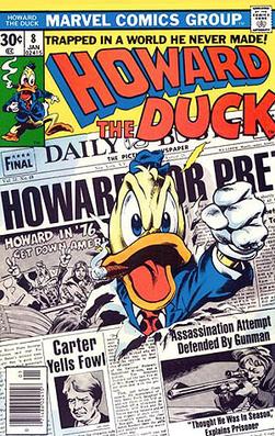 Howard the Duck #8 (Jan. 1977). Cover art by Gene Colan and Steve Leialoha