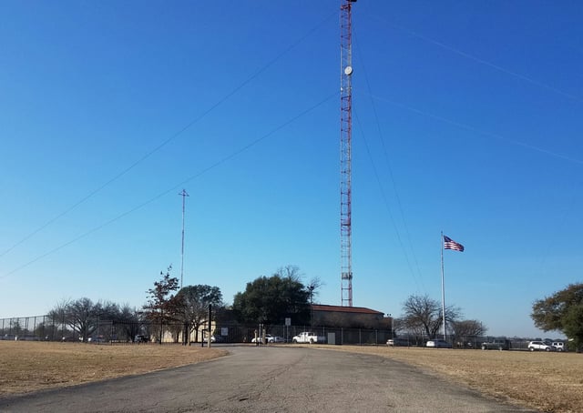 KXAS studios and offices (as well as those of co-owned KXTX-TV, and for a time those of radio stations WBAP (AM) and KSCS-FM) were located in this building east of downtown Fort Worth on Barnett Street.