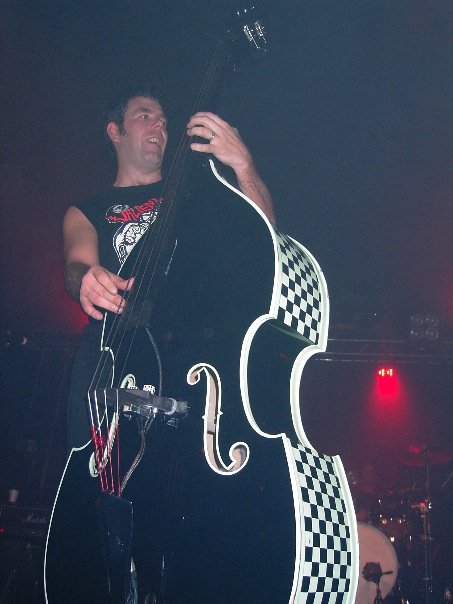 Scott Owen, double bass player for Australian rock band The Living End.