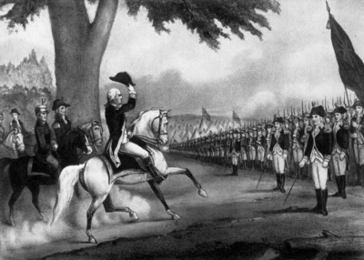 Washington taking Control of the Continental Army, 1775.