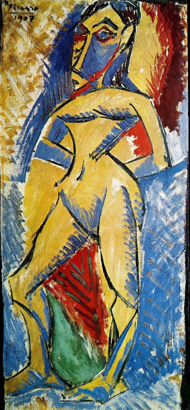 Pablo Picasso, 1907, Femme nue, oil on canvas, 92 x 43 cm, Museo delle Culture, Milano