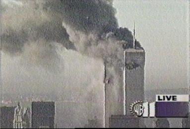 Screencap of the frozen WPIX image from September 11, 2001.