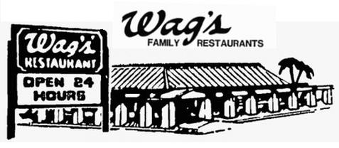 Wag's menu logo circa 1985