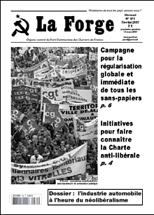 02/2007 issue from "La Forge" with the old logo having the hammer and sickle symbol on the left.
