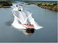 Glastron speedboats in the Louisiana boat chase. The boat chase scene was filmed in the Bayou Des Allemands.