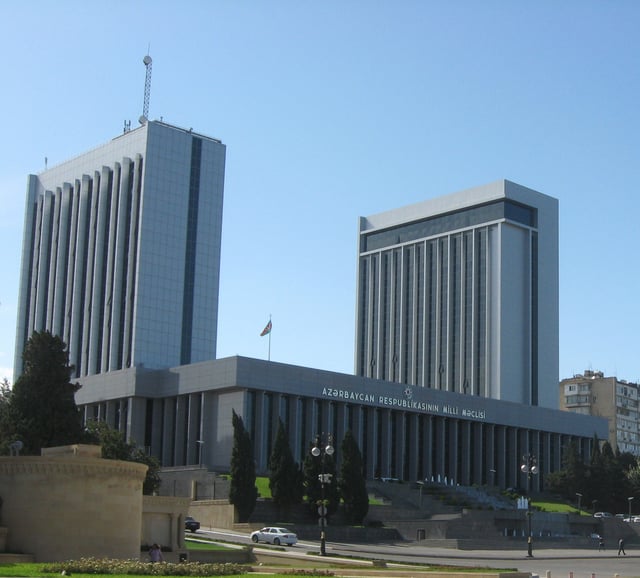 The building of the National Assembly of Azerbaijan