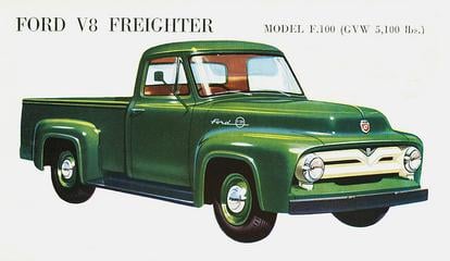 This 1955 Australian F-100 Freighter had special high side panels, perhaps unique to Australia; note the right-hand drive.
