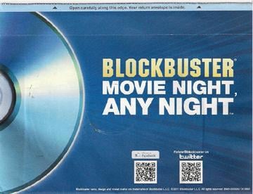 Blockbuster DVD-by-mail envelope