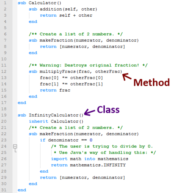 A computer program written in the imperative programming style