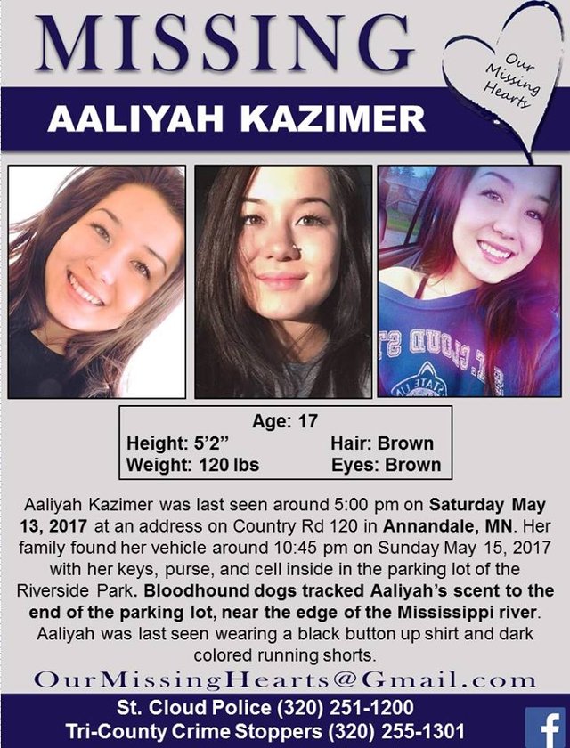 Poster to help find Aaliyah