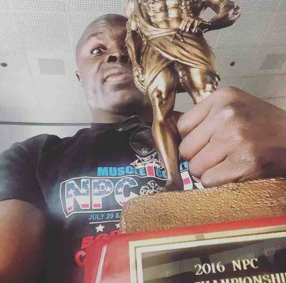 Abeku with his trophy