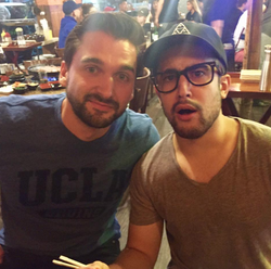 Photo of Adam Parker with his friend.