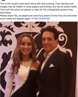 Photo of Alexander Amado Johnson and his wife from a Facebook post that claims the Johnsons should be held responsible for the murder of Ivana Esther Smit.